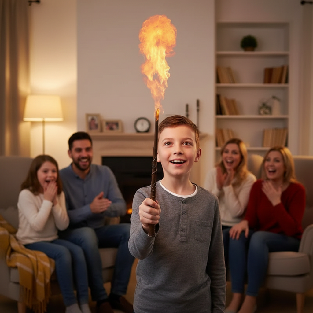 Cosplay Electronic Fire Flasher Magic Wands Magic Trick Professional Flame Lighter Device Props Magicians Accessories Magia Game